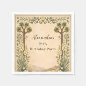 Serviette En Papier Rustic Desert Botanicals Birthday (Devant)