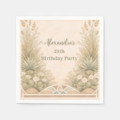 Serviette En Papier Rustic Desert Meadow Birthday (Devant)