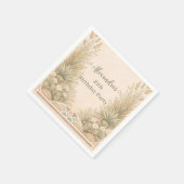 Serviette En Papier Rustic Desert Meadow Birthday (Coin)