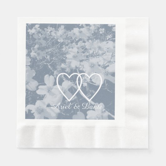 Serviette En Papier Rustic Dogwood Blossom Mariage Handfasting lt. Gry (Devant)