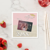 Serviette En Papier Rustic Dusty Pink Graduate Photo Party (En situation)