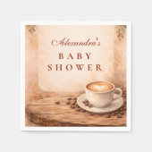 Serviette En Papier Rustic Fall A Baby Is Brewing Baby Shower (Devant)
