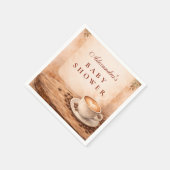 Serviette En Papier Rustic Fall A Baby Is Brewing Baby Shower (Coin)
