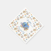 Serviette En Papier Rustic Fall Blue Pumpkin Baby Shower (Coin)