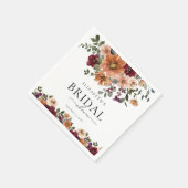 Serviette En Papier Rustic Fall Floral Mariage (Coin)