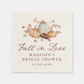 Serviette En Papier Rustic Fall in Love Citrouille Floral Fête des mar (Devant)