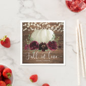 Serviette En Papier Rustic Fall In Love Citrouille Mariage (En situation)