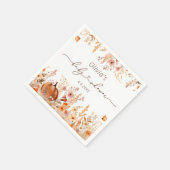 Serviette En Papier Rustic Fall Meadow Petit Papier Citrouille Napkin (Coin)