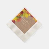 Serviette En Papier Rustic Fall quitte Burlap Mariage (Coin)