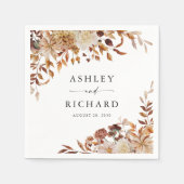 Serviette En Papier Rustic Fall quitte Mariage (Devant)