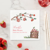 Serviette En Papier Rustic Farm Ladybug Apple Baby shower fille (En situation)