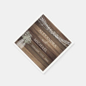 Serviette En Papier Rustic Farmhouse Baby's Breath Jar Mariage (Coin)