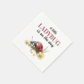 Serviette En Papier Rustic Garden Daisy Little Ladybug Baby Shower (Coin)
