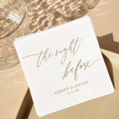 Serviette En Papier Rustic Gold La Nuit Avant Le Dîner De Répétition