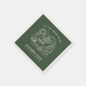 Serviette En Papier Rustic Green Camp Bachelorette Week-end (Coin)