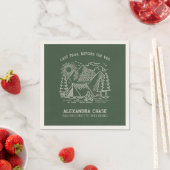 Serviette En Papier Rustic Green Camp Bachelorette Week-end (En situation)