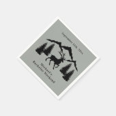 Serviette En Papier Rustic Grey Chasse Bachelor Week-end (Coin)