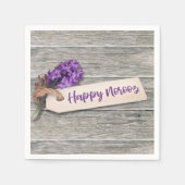 Serviette En Papier Rustic Happy Norooz Hyacinth - Papier Napkin (Devant)