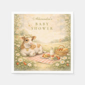 Serviette En Papier Rustic Highland Cow Baby Shower (Devant)
