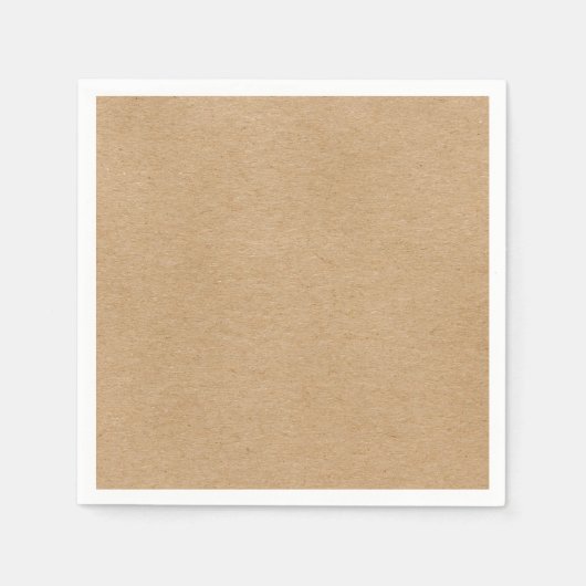 Serviette En Papier Rustic Kraft Simple Élégant Bohème (Devant)