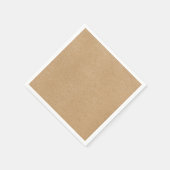 Serviette En Papier Rustic Kraft Simple Élégant Bohème (Coin)