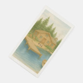 Serviette En Papier Rustic Lake Tahoe Mountain destination Mariage (Coin)