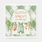 Serviette En Papier Rustic Locally Grown Neutral Sprout Baby Shower (Devant)
