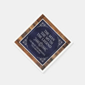 Serviette En Papier Rustic Man Myth Légende 75e anniversaire Marine Bl (Coin)
