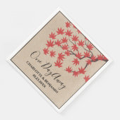 Serviette En Papier Rustic Maple Tree Automne Répétition Automne (Coin)