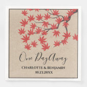 Serviette En Papier Rustic Maple Tree Automne Répétition Automne (Devant)