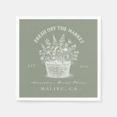 Serviette En Papier Rustic Market Garden Douche (Devant)