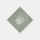 Serviette En Papier Rustic Market Garden Douche (Coin)