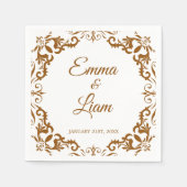 Serviette En Papier Rustic Mexican Wedding Napkins (Devant)