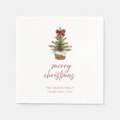 Serviette En Papier Rustic Mini Christmas Tree Holiday Party Napkins (Devant)