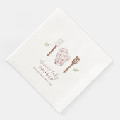 Serviette En Papier Rustic Modern Chef Cuisine Stuff Baby shower (Coin)
