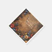 Serviette En Papier Rustic Moody Autumn Floral Bridal Shower (Coin)