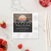 Serviette En Papier Rustic Mountain Valley Forest Sunset Mariage (En situation)