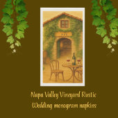 Serviette En Papier Rustic Napa Valley Vineyard Mariage d'or