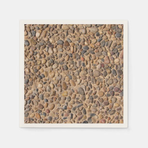 Serviette En Papier Rustic Nature Pierres de galets Photo