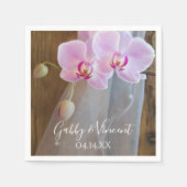 Serviette En Papier Rustic Orchid Elegance Pays Barne Mariage (Devant)