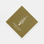 Serviette En Papier Rustic Pine Tree Woodland Casual Wedding Brown (Coin)