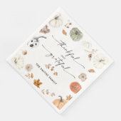 Serviette En Papier Rustic Pumpkins Thanksgiving Dinner Paper Napkin (Coin)