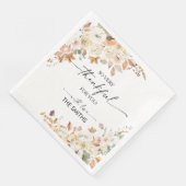 Serviette En Papier Rustic Pumpkins Thanksgiving Dinner Paper Napkin (Coin)