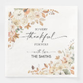 Serviette En Papier Rustic Pumpkins Thanksgiving Dinner Paper Napkin (Devant)