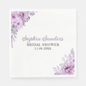 Serviette En Papier Rustic Purple Flower Bridal Shower Celebration (Devant)