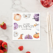 Serviette En Papier Rustic Purple Orange White Pumpkin Baby Shower (En situation)