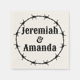 Serviette En Papier Rustic Ranch Farm Western Country Fence Mariage