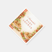 Serviette En Papier Rustic Red Gingham Little Meatball Baby Shower (Coin)