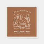 Serviette En Papier Rustic Terracotta Camp Bachelorette Week-end (Devant)