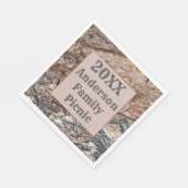 Serviette En Papier Rustic Tree Bark Retrouvailles annuel Pique-nique (Coin)